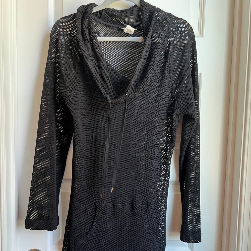 La Blanca Cowl Neck Black Swim Coverup Size S Small